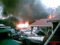 Seldovia Lodge on Fire 04/29/2007. John Bruno Photo