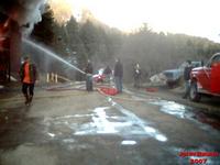 Seldovia Lodge on Fire 04/29/2007. John Bruno Photo