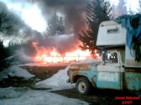 Seldovia Lodge on Fire 04/29/2007. John Bruno Photo