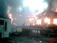 Seldovia Lodge on Fire 04/29/2007. John Bruno Photo