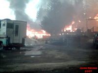 Seldovia Lodge on Fire 04/29/2007. John Bruno Photo