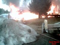 Seldovia Lodge on Fire 04/29/2007. John Bruno Photo