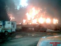 Seldovia Lodge on Fire 04/29/2007. John Bruno Photo