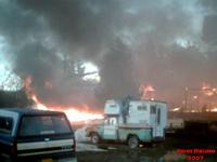 Seldovia Lodge on Fire 04/29/2007. John Bruno Photo