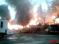 Seldovia Lodge on Fire 04/29/2007. John Bruno Photo