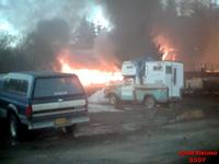 Seldovia Lodge on Fire 04/29/2007. John Bruno Photo