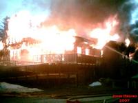 Seldovia Lodge on Fire 04/29/2007. John Bruno Photo