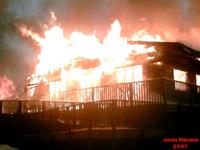 Seldovia Lodge on Fire 04/29/2007. John Bruno Photo